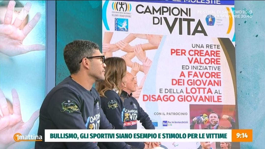 Luca Massaccesi, Emanuele Blandamura e Noemi Oggioni presentano Campioni di Vita a uno mattina